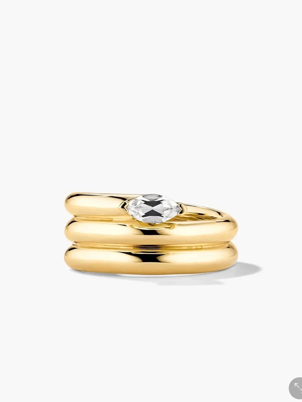 Mejuri Boa Gemstone Coil Ring